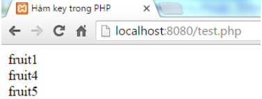 Hàm key() trong PHP