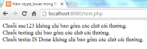Hàm ctype_lower() trong PHP