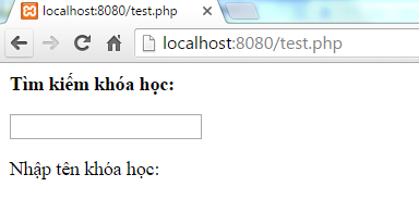 Ajax search trong PHP