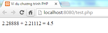Kiểu double trong PHP