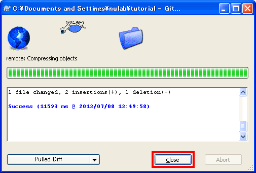 Pull từ remote repository trên Backlog-3