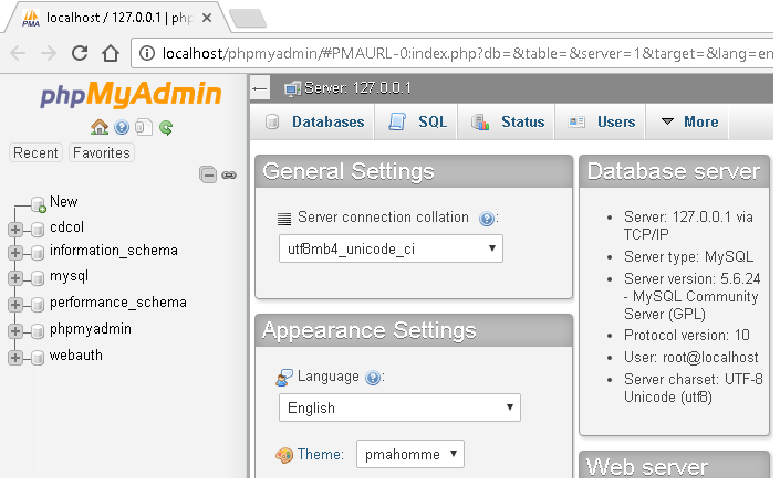 Tạo database trong phpMyAdmin với XAMPP image 1